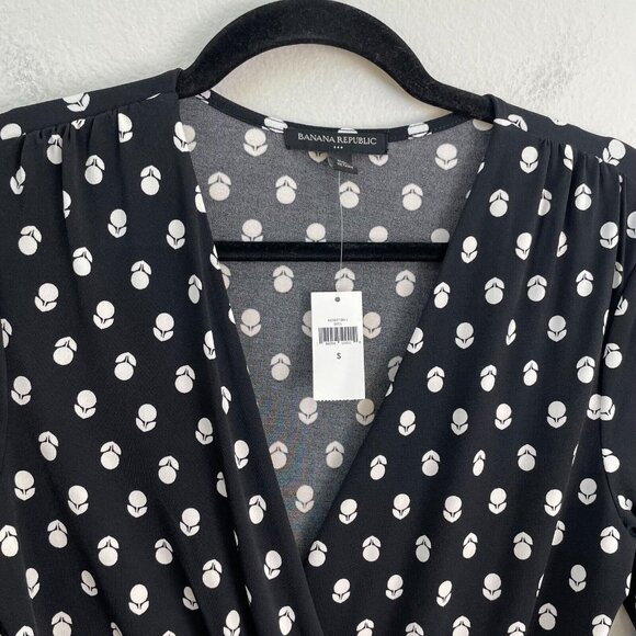 NEW Banana Republic Womens Small V Neck Faux Wrap Stretch Sheath Dress - Picture 3 of 10